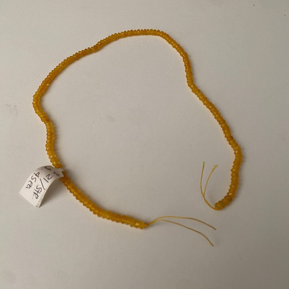 4mm Dyed Yellow Jade Beadsโ Strand for Jewelry Craft Projects